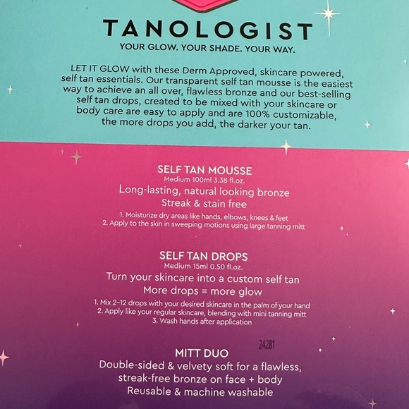 NWT Tanologist Let It Glow Kit Medium Self Tan Mousse & Drops Face + Body - Picture 4 of 5
